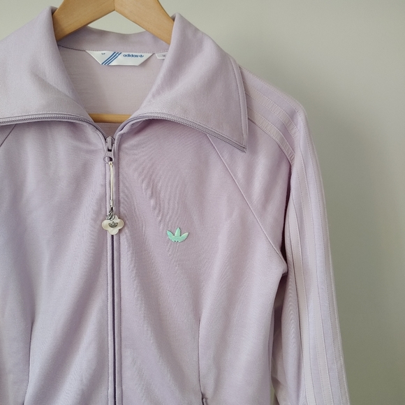 Adidas Ruffle Lilac Track Jacket Full Zip Size Small - Picture 3 of 12